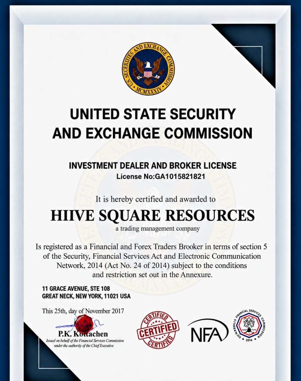 Investment Dealer and Broker License